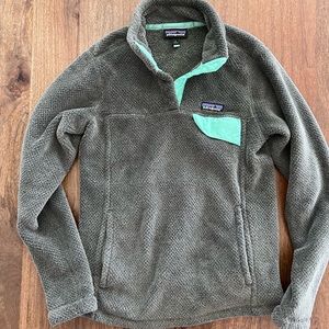 Patagonia Re-Tool Fleece Pullover Gray Teal Small